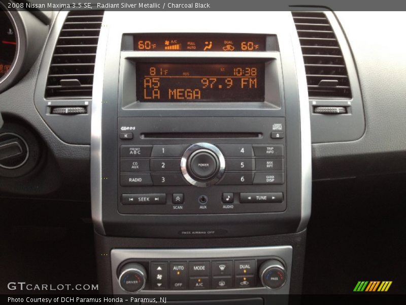 Radiant Silver Metallic / Charcoal Black 2008 Nissan Maxima 3.5 SE