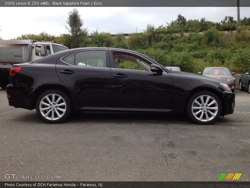 Black Sapphire Pearl / Ecru 2009 Lexus IS 250 AWD