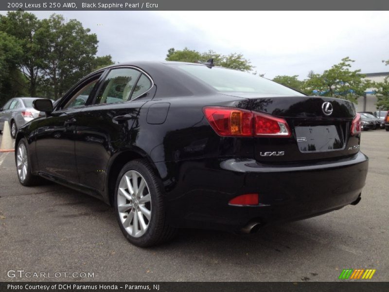Black Sapphire Pearl / Ecru 2009 Lexus IS 250 AWD