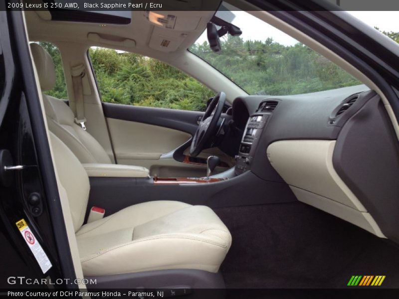 Black Sapphire Pearl / Ecru 2009 Lexus IS 250 AWD