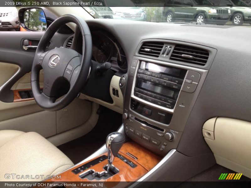 Black Sapphire Pearl / Ecru 2009 Lexus IS 250 AWD