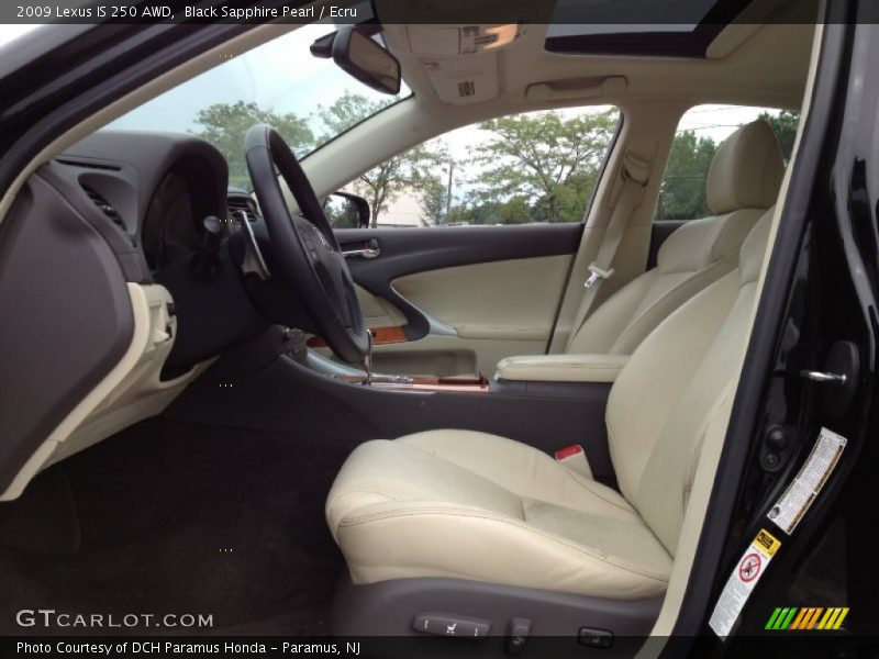 Black Sapphire Pearl / Ecru 2009 Lexus IS 250 AWD
