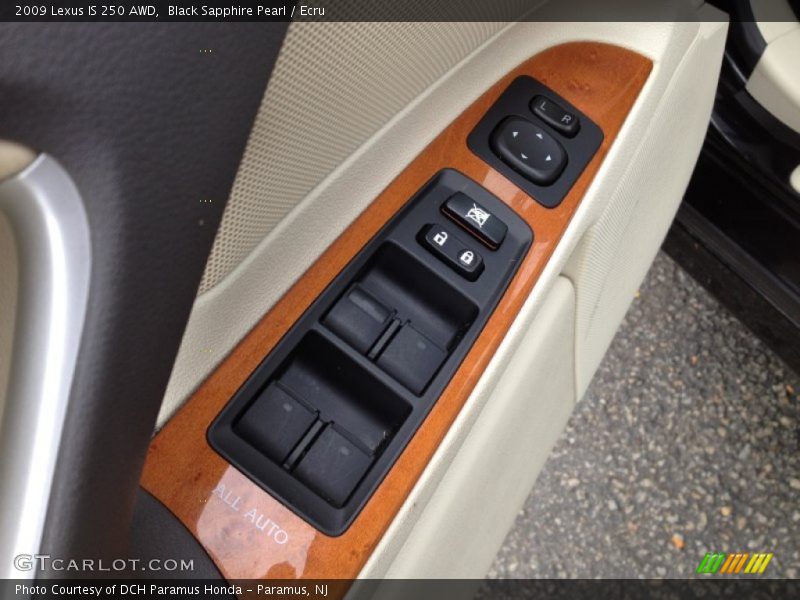 Black Sapphire Pearl / Ecru 2009 Lexus IS 250 AWD