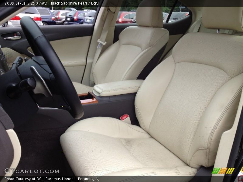 Black Sapphire Pearl / Ecru 2009 Lexus IS 250 AWD
