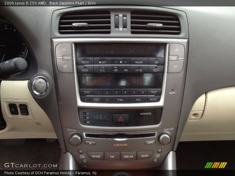 Black Sapphire Pearl / Ecru 2009 Lexus IS 250 AWD