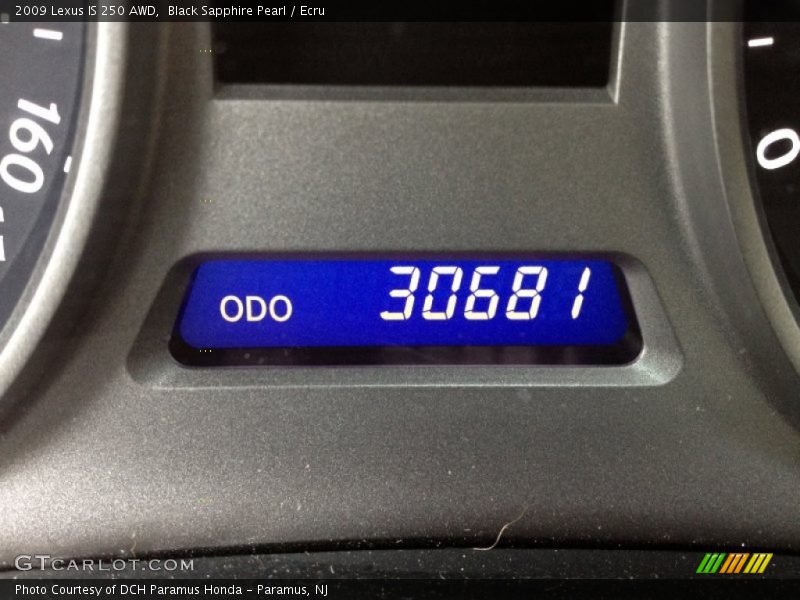 Black Sapphire Pearl / Ecru 2009 Lexus IS 250 AWD