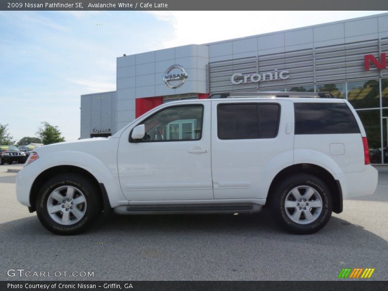 Avalanche White / Cafe Latte 2009 Nissan Pathfinder SE