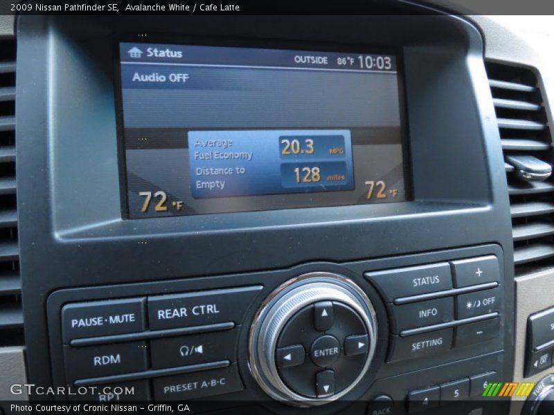 Avalanche White / Cafe Latte 2009 Nissan Pathfinder SE