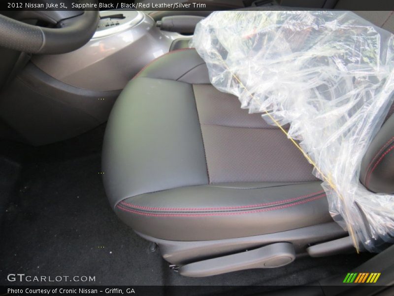 Sapphire Black / Black/Red Leather/Silver Trim 2012 Nissan Juke SL