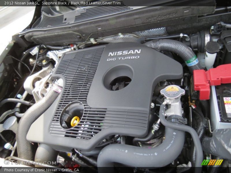 Sapphire Black / Black/Red Leather/Silver Trim 2012 Nissan Juke SL