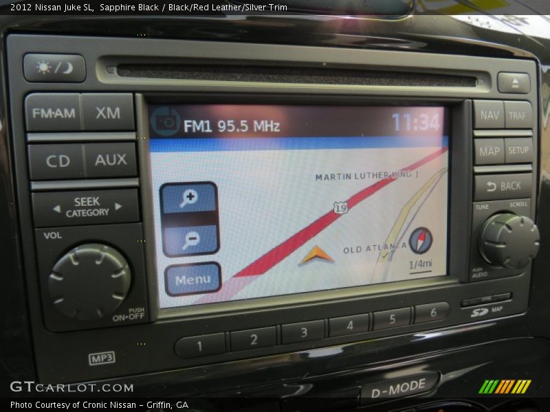 Sapphire Black / Black/Red Leather/Silver Trim 2012 Nissan Juke SL