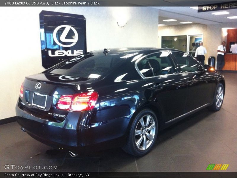 Black Sapphire Pearl / Black 2008 Lexus GS 350 AWD