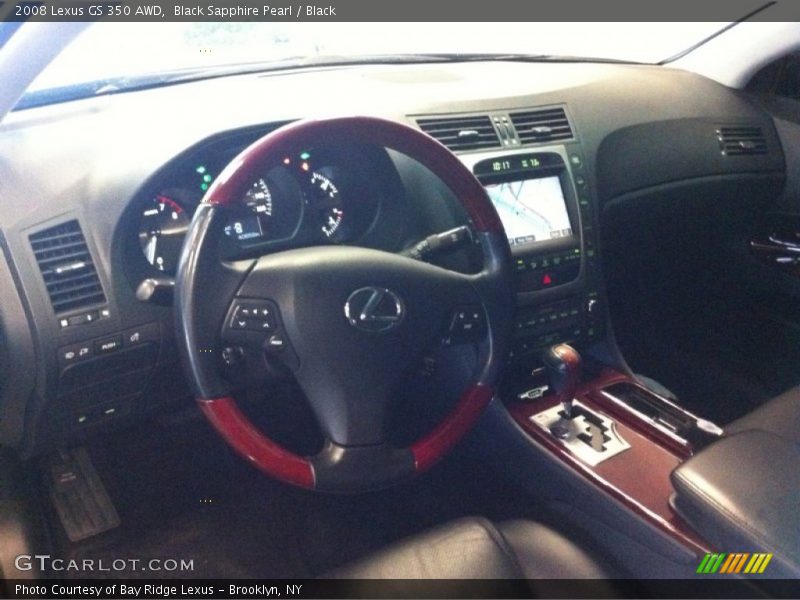 Black Sapphire Pearl / Black 2008 Lexus GS 350 AWD