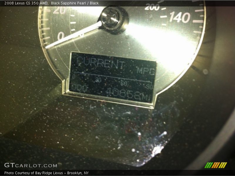 Black Sapphire Pearl / Black 2008 Lexus GS 350 AWD