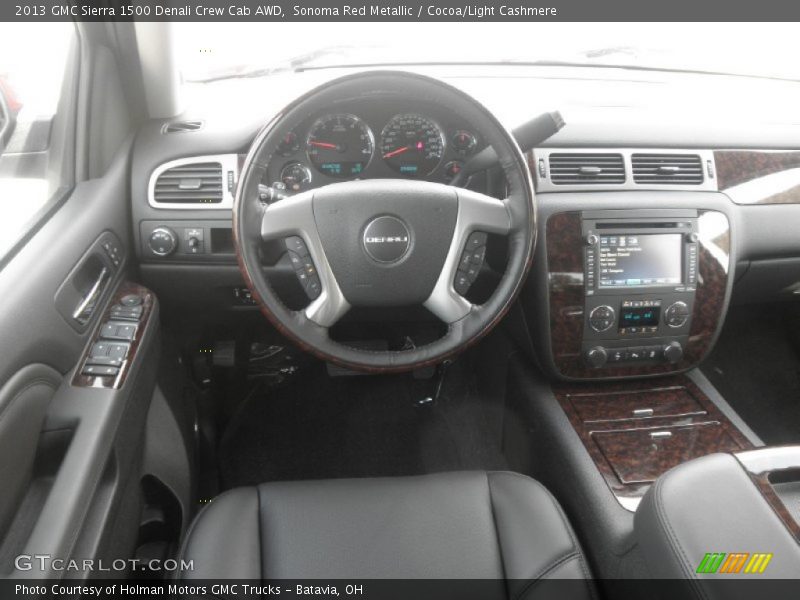 Sonoma Red Metallic / Cocoa/Light Cashmere 2013 GMC Sierra 1500 Denali Crew Cab AWD