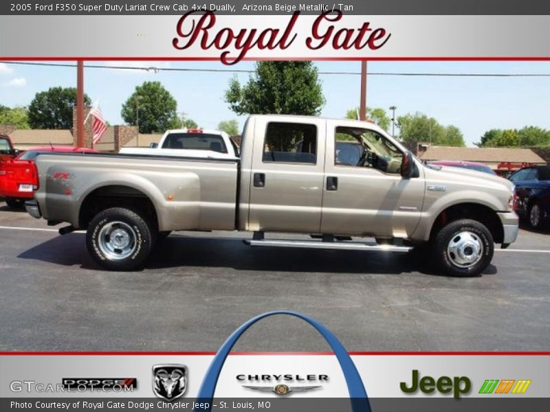 Arizona Beige Metallic / Tan 2005 Ford F350 Super Duty Lariat Crew Cab 4x4 Dually