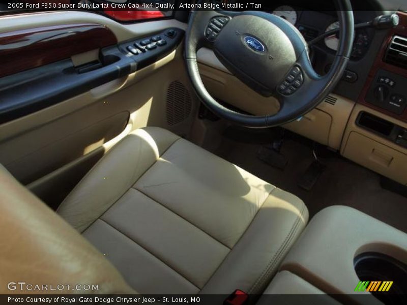 Arizona Beige Metallic / Tan 2005 Ford F350 Super Duty Lariat Crew Cab 4x4 Dually