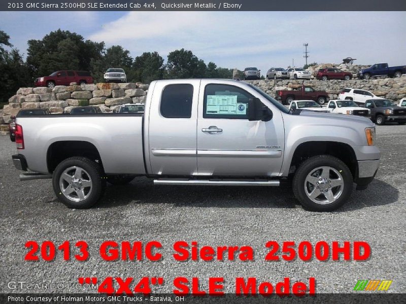 Quicksilver Metallic / Ebony 2013 GMC Sierra 2500HD SLE Extended Cab 4x4
