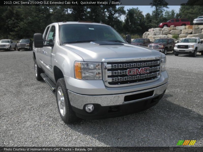 Quicksilver Metallic / Ebony 2013 GMC Sierra 2500HD SLE Extended Cab 4x4