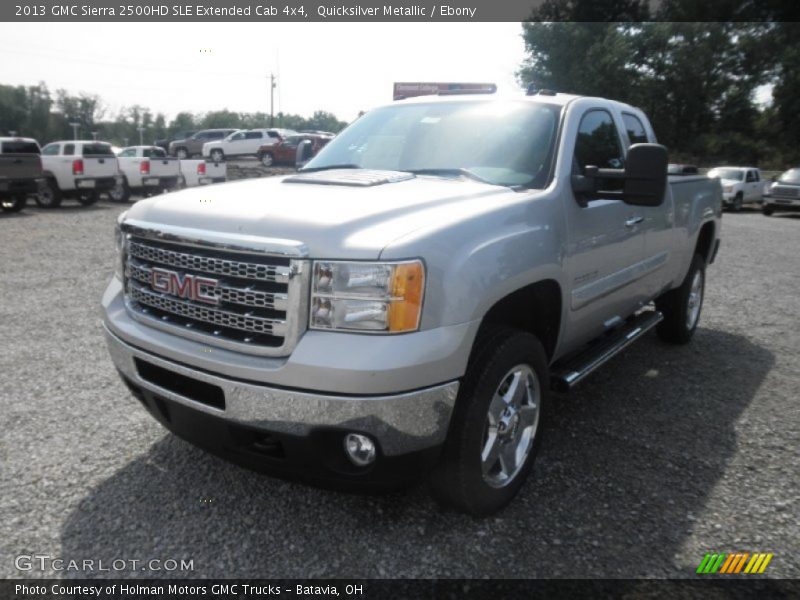 Quicksilver Metallic / Ebony 2013 GMC Sierra 2500HD SLE Extended Cab 4x4