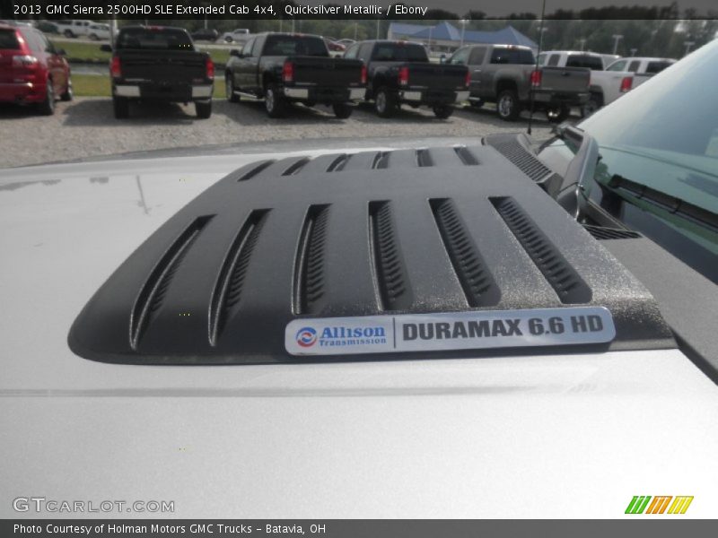 Quicksilver Metallic / Ebony 2013 GMC Sierra 2500HD SLE Extended Cab 4x4