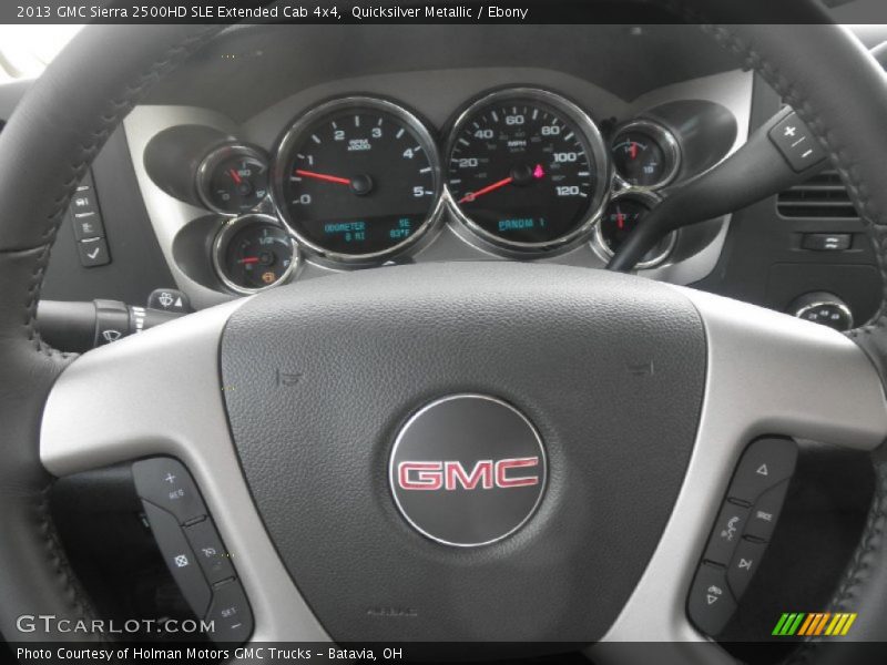 Quicksilver Metallic / Ebony 2013 GMC Sierra 2500HD SLE Extended Cab 4x4