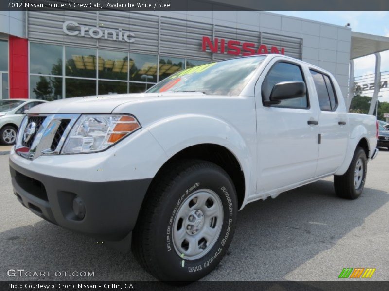 Avalanche White / Steel 2012 Nissan Frontier S Crew Cab