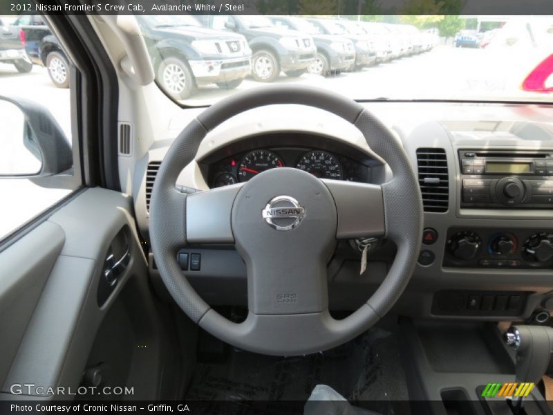 Avalanche White / Steel 2012 Nissan Frontier S Crew Cab