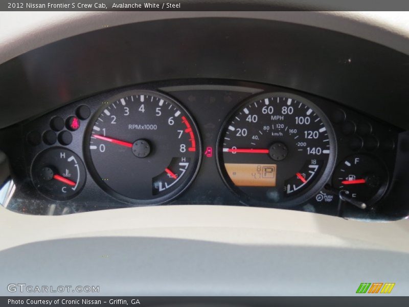 Avalanche White / Steel 2012 Nissan Frontier S Crew Cab