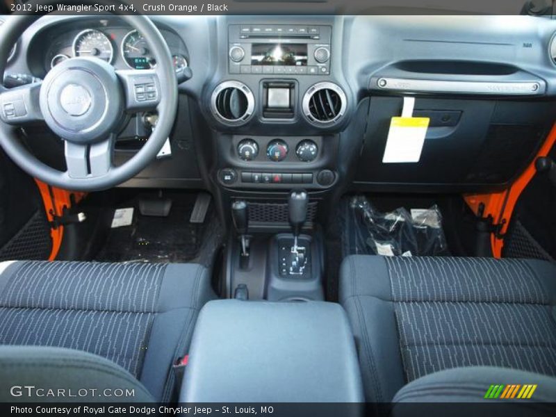 Dashboard of 2012 Wrangler Sport 4x4