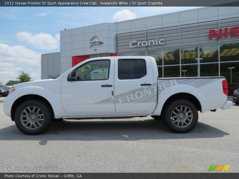 Avalanche White / SV Sport Graphite 2012 Nissan Frontier SV Sport Appearance Crew Cab