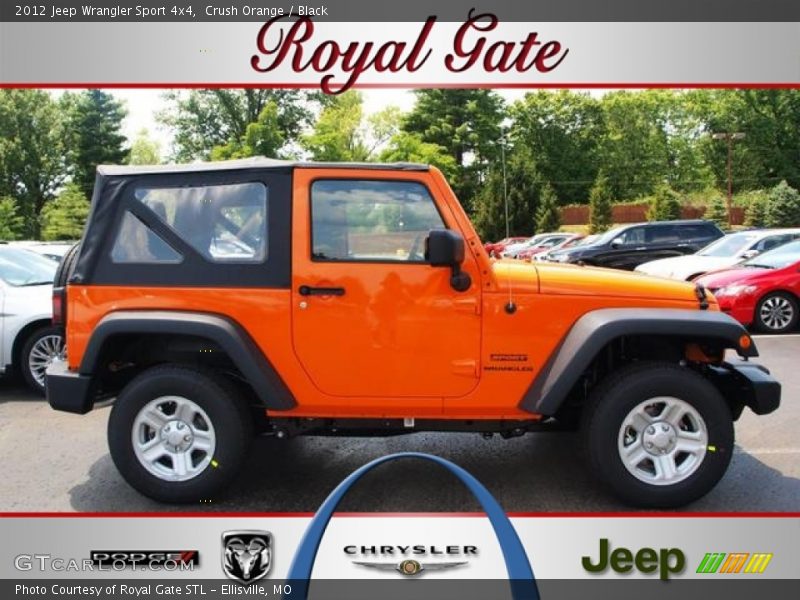 Crush Orange / Black 2012 Jeep Wrangler Sport 4x4