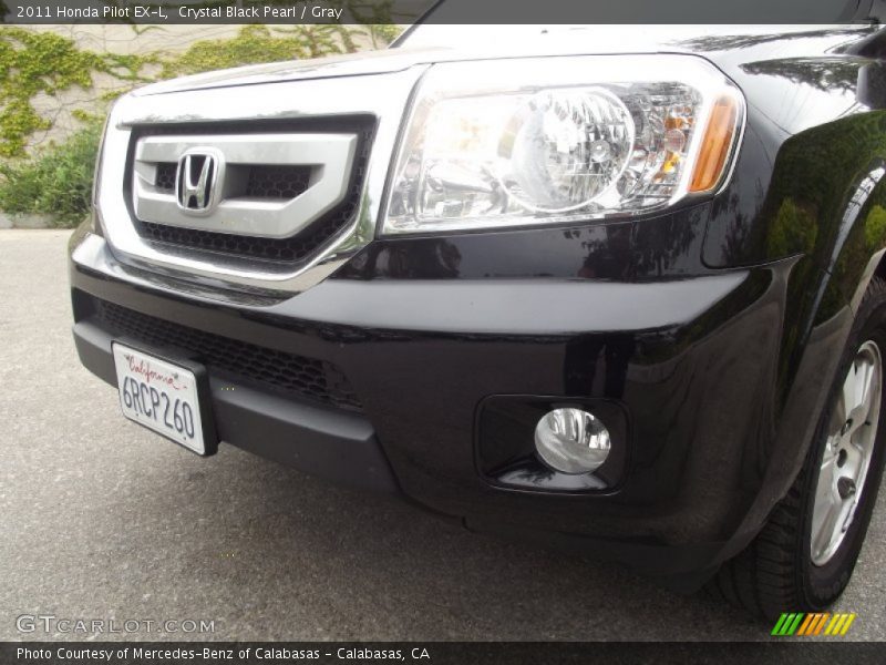 Crystal Black Pearl / Gray 2011 Honda Pilot EX-L