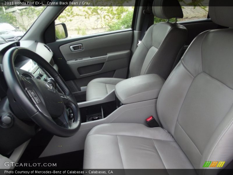 Crystal Black Pearl / Gray 2011 Honda Pilot EX-L