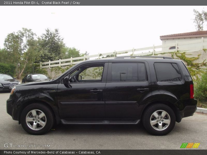 Crystal Black Pearl / Gray 2011 Honda Pilot EX-L