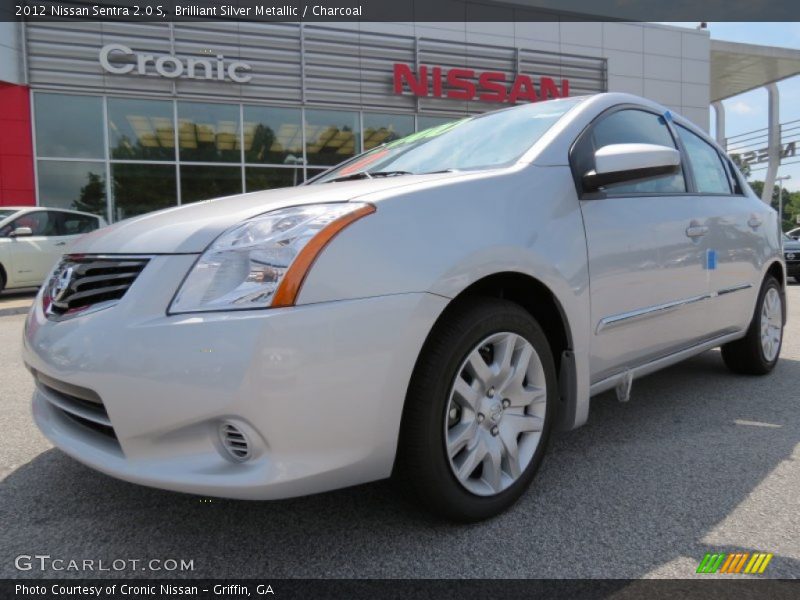 Brilliant Silver Metallic / Charcoal 2012 Nissan Sentra 2.0 S