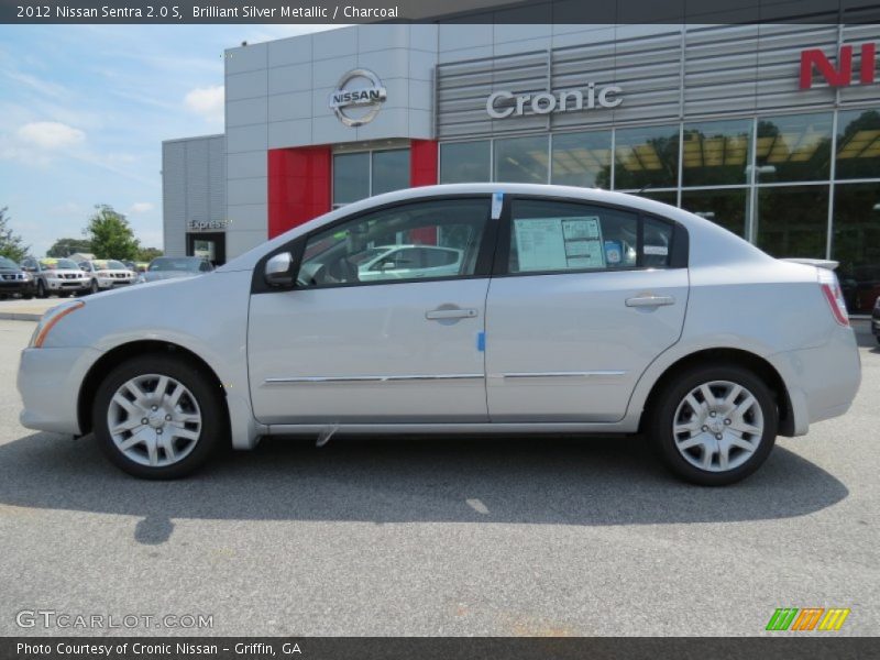 Brilliant Silver Metallic / Charcoal 2012 Nissan Sentra 2.0 S