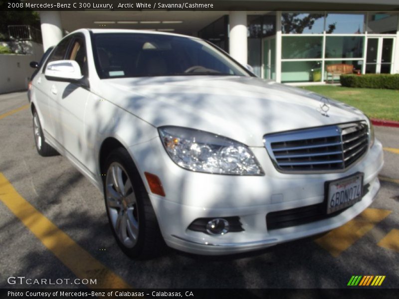 Arctic White / Savanna/Cashmere 2008 Mercedes-Benz C 300 Luxury