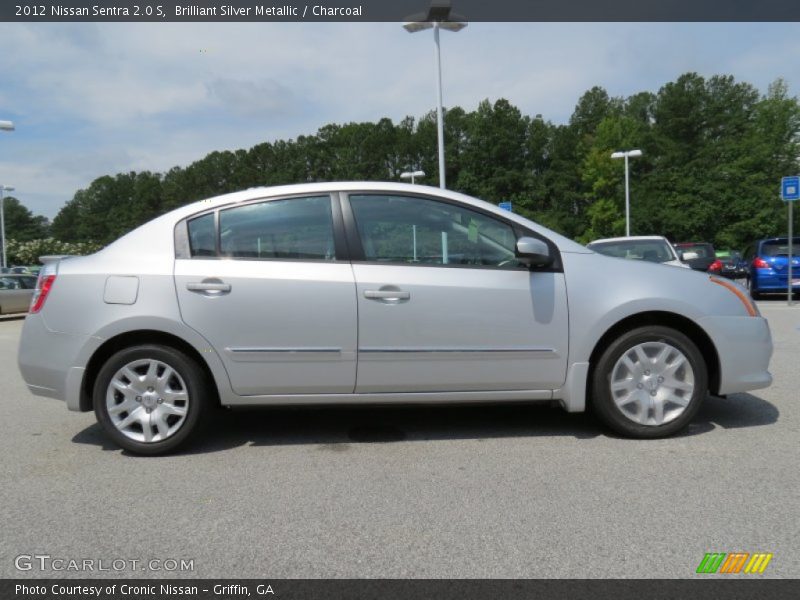 Brilliant Silver Metallic / Charcoal 2012 Nissan Sentra 2.0 S