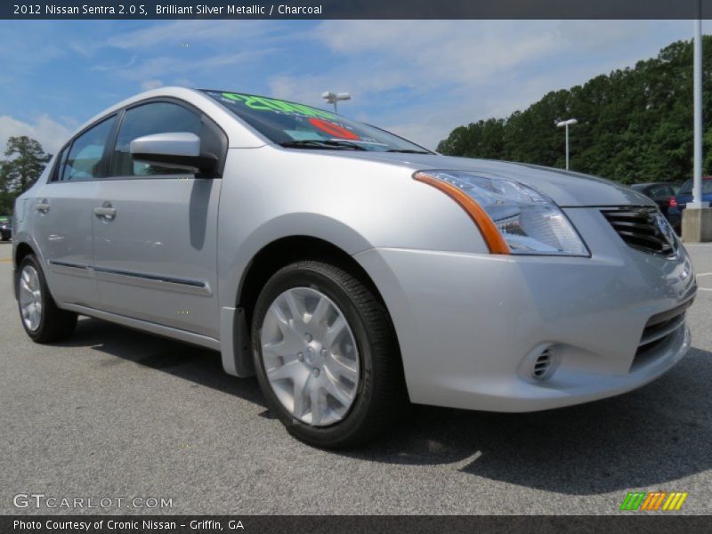 Brilliant Silver Metallic / Charcoal 2012 Nissan Sentra 2.0 S