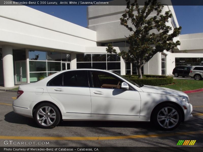 Arctic White / Savanna/Cashmere 2008 Mercedes-Benz C 300 Luxury