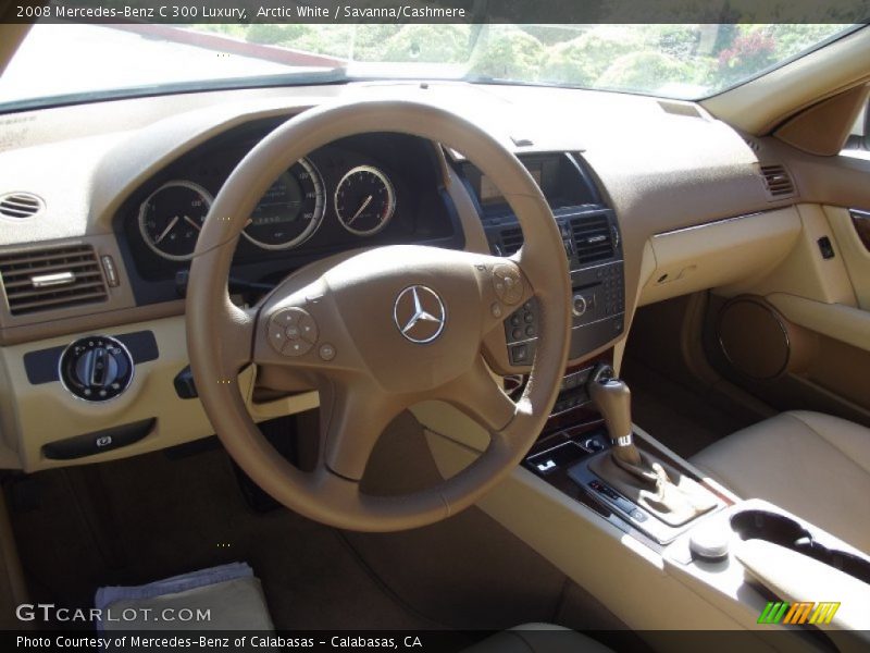 Arctic White / Savanna/Cashmere 2008 Mercedes-Benz C 300 Luxury