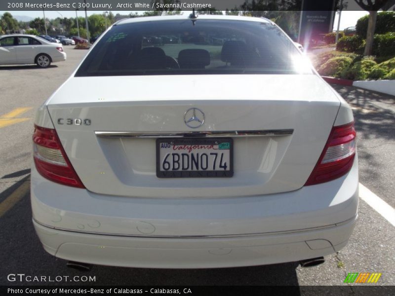 Arctic White / Savanna/Cashmere 2008 Mercedes-Benz C 300 Luxury
