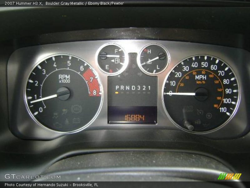Boulder Gray Metallic / Ebony Black/Pewter 2007 Hummer H3 X
