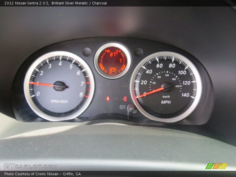 Brilliant Silver Metallic / Charcoal 2012 Nissan Sentra 2.0 S