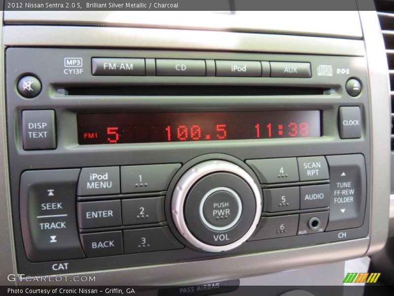 Brilliant Silver Metallic / Charcoal 2012 Nissan Sentra 2.0 S
