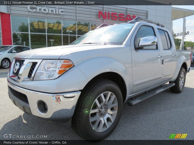 Brilliant Silver Metallic / Steel 2012 Nissan Frontier SL Crew Cab