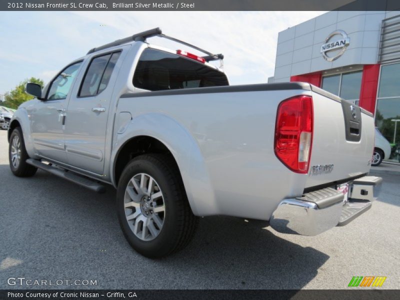 Brilliant Silver Metallic / Steel 2012 Nissan Frontier SL Crew Cab