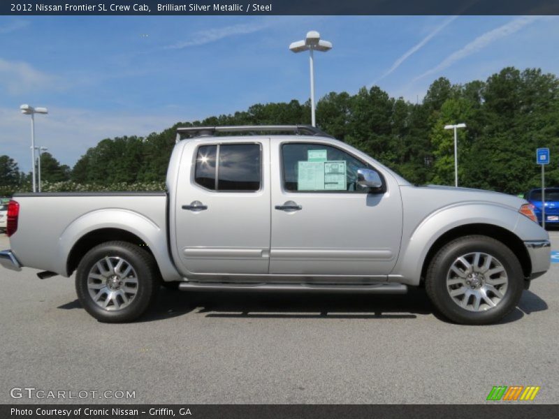 Brilliant Silver Metallic / Steel 2012 Nissan Frontier SL Crew Cab
