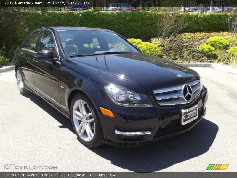 Black / Black 2012 Mercedes-Benz C 250 Sport